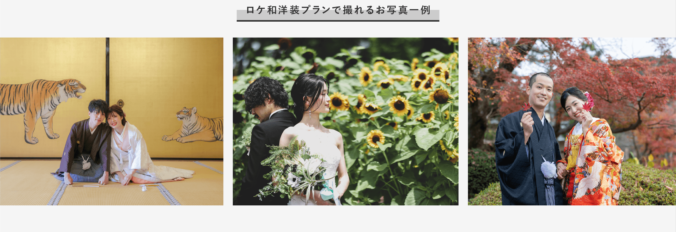 ロケ和洋装プランの撮影例